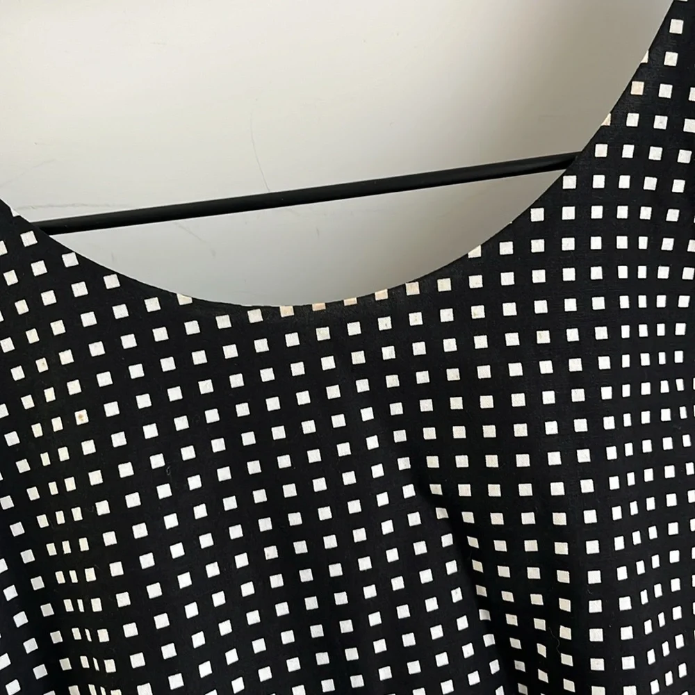 kate spade Black and White Polka Dot Sleeveless Fit-and-Flare Dress